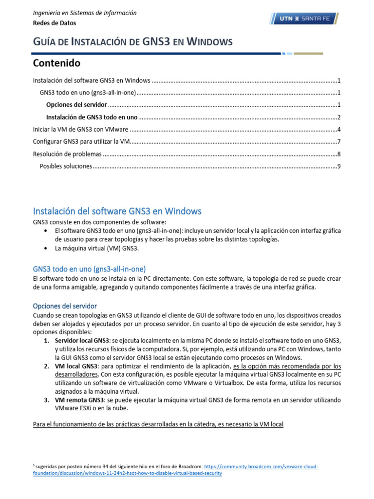 1-b GNS3 Guía de Instalación en Windows | PDF | V Mware | Servidor ...