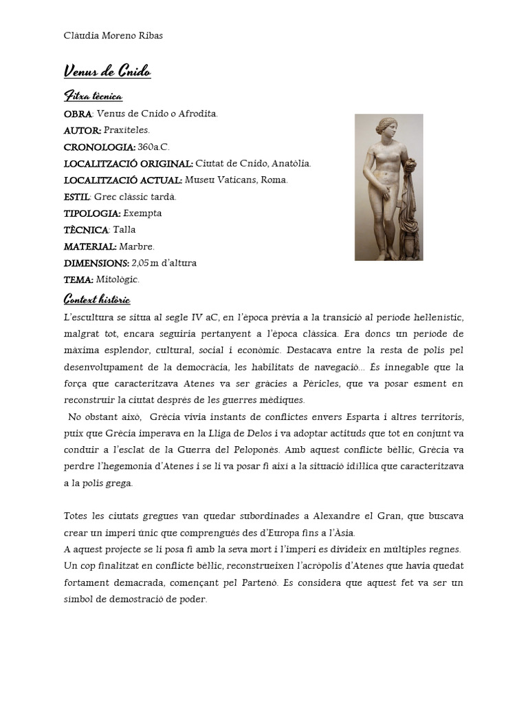 Venus de Cnido | PDF
