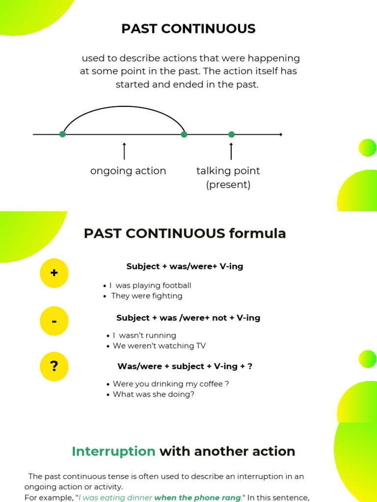 Lesson Past Continuous | PDF | Syntax | Grammar