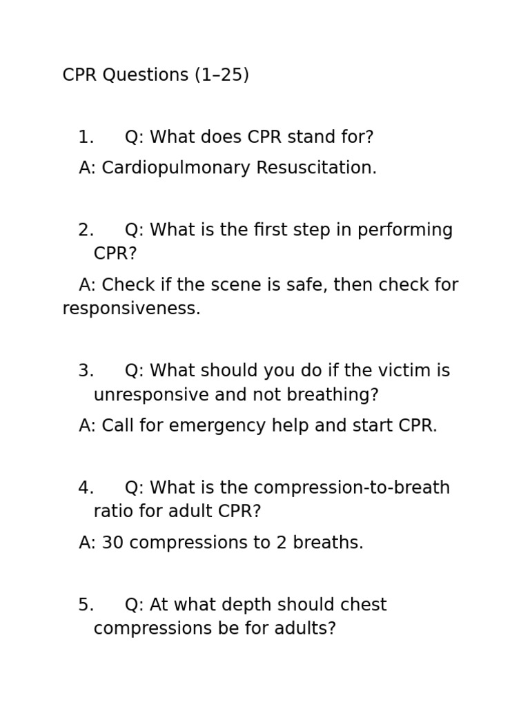 CPR | PDF | Cardiopulmonary Resuscitation | Diseases And Disorders