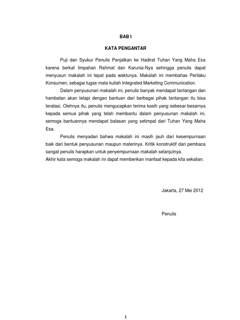 Makalah Perilaku Konsumen