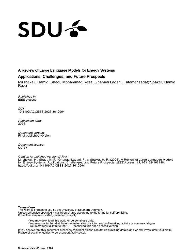 A Review of Large Language Models For Energy Systems | PDF | Artificial ...