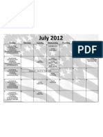 07 July Calendar 2012