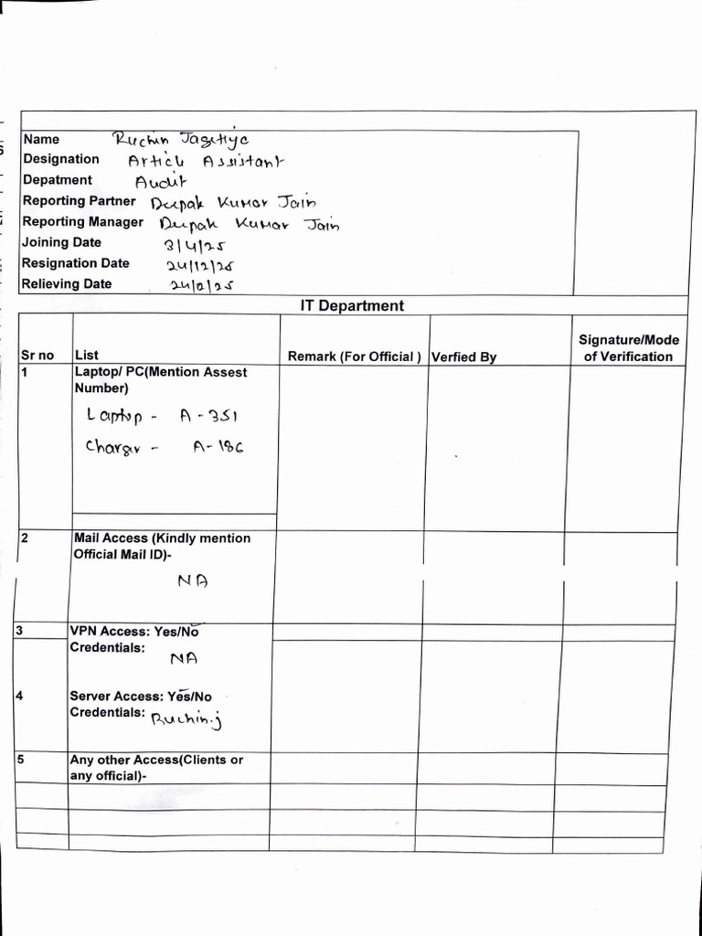 Clearance Form | PDF