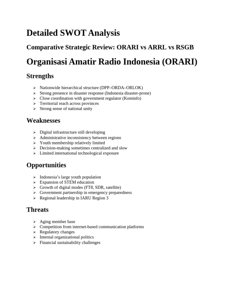 Detailed SWOT Analysis | PDF