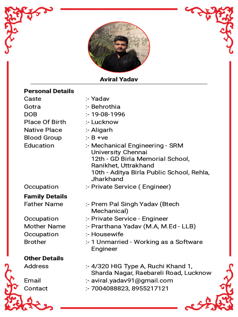 Aviral Biodata | PDF