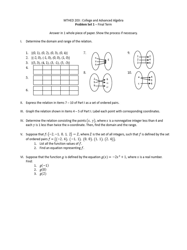 ProblemSet 1 | PDF