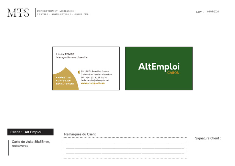 BAT Alt Emploi CV | PDF