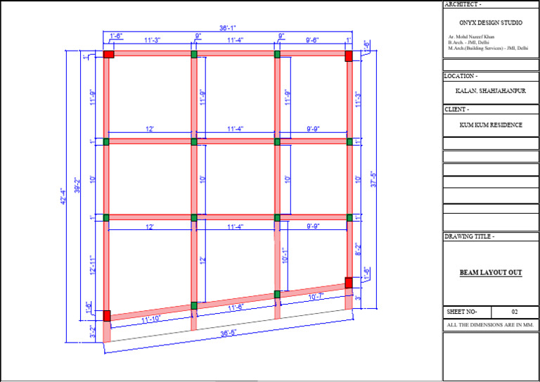 Beam Layout Plan | PDF