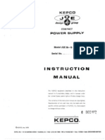 KEPCO JQE36-15(M) Instruction