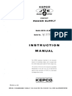 KEPCO JQE55-20M Instruction Manual