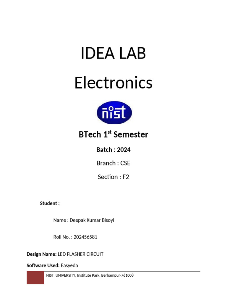 IDEA LAB Electronics Report Format | PDF | Printed Circuit Board ...