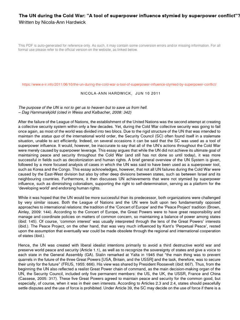 Un Part 6 | PDF | United Nations | International Relations