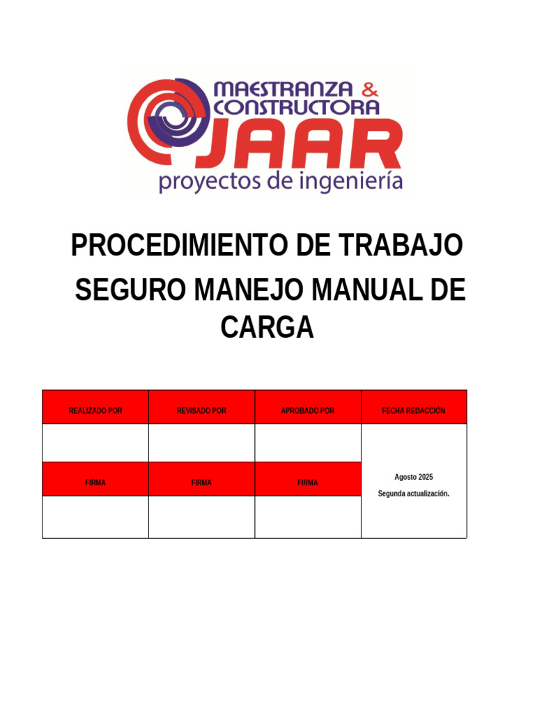 PTS 016 Manejo Manual de Carga | PDF