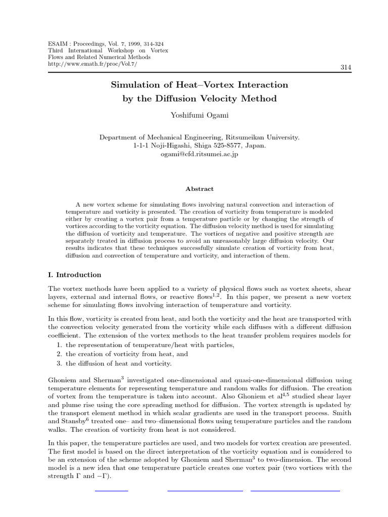 1999 - Ogami - Simulation of Heat Vortex Interaction by The Diffusion ...