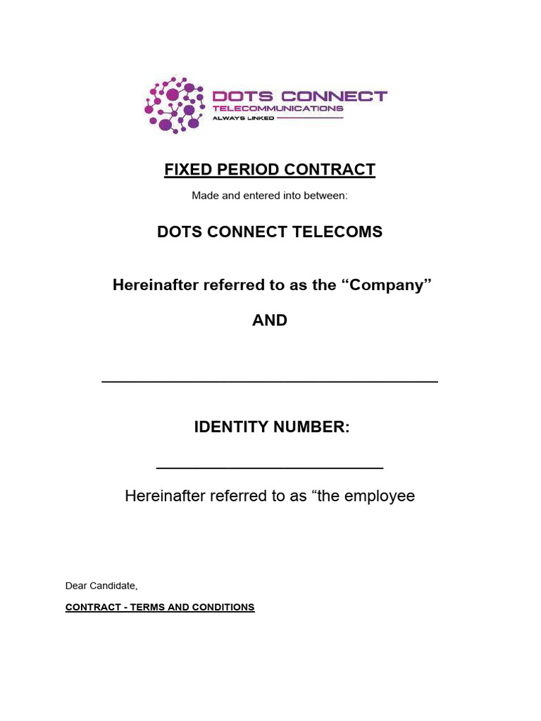 DOTS Connect Call Centre Employee CONTRACT | PDF | Parental Leave ...