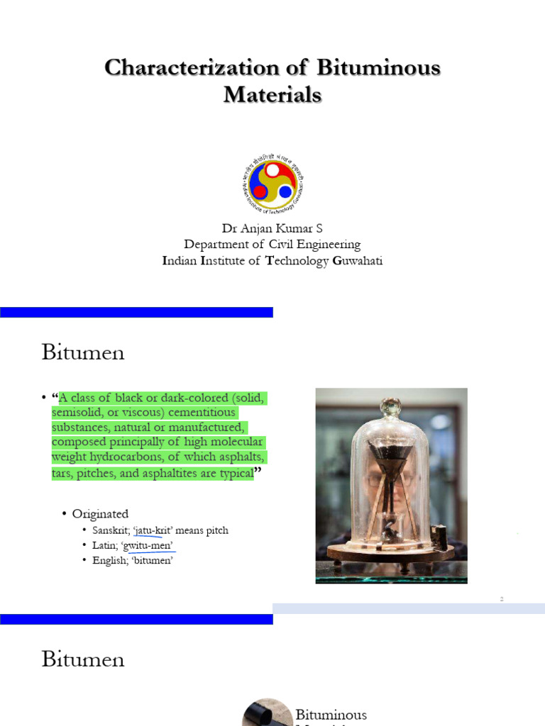 Characterization of Bituminous Materials | PDF