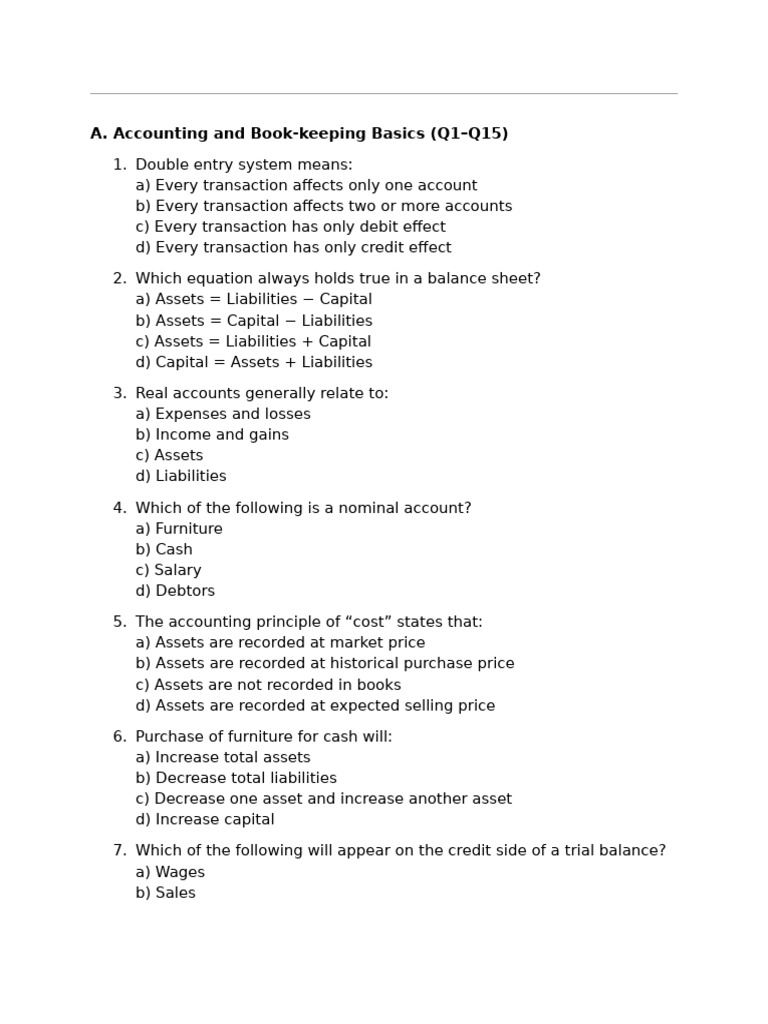 100 Practise Questions For METTL | PDF | Debits And Credits | Taxes
