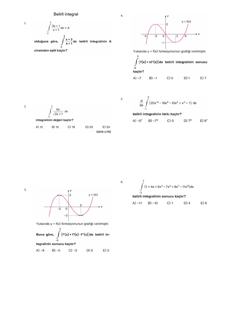 Integral Test Çözümler | PDF