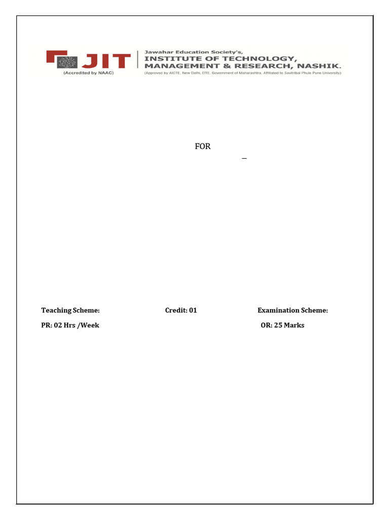 JIT Lab Manual Micro 2025-26 | PDF