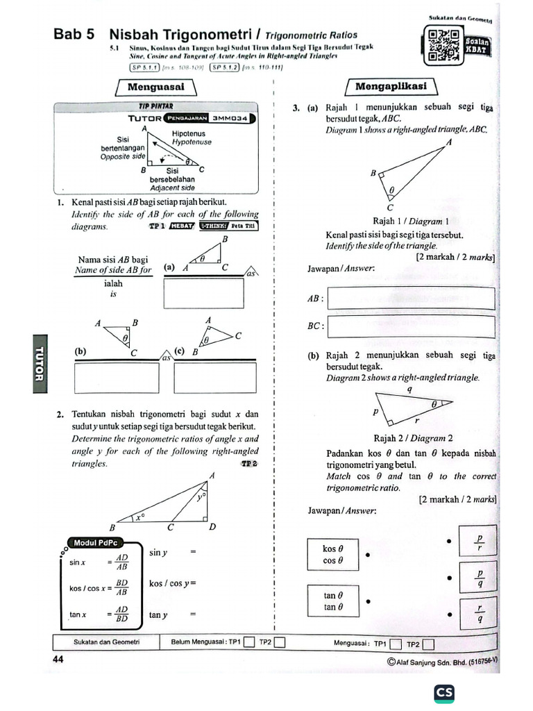CHP 5 Trigonometric Ratios | PDF