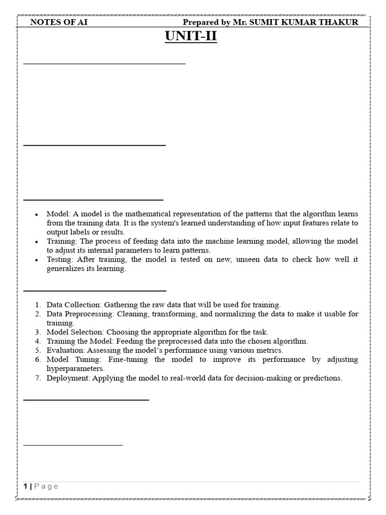Ai Notes-Unit II | PDF | Machine Learning | Support Vector Machine