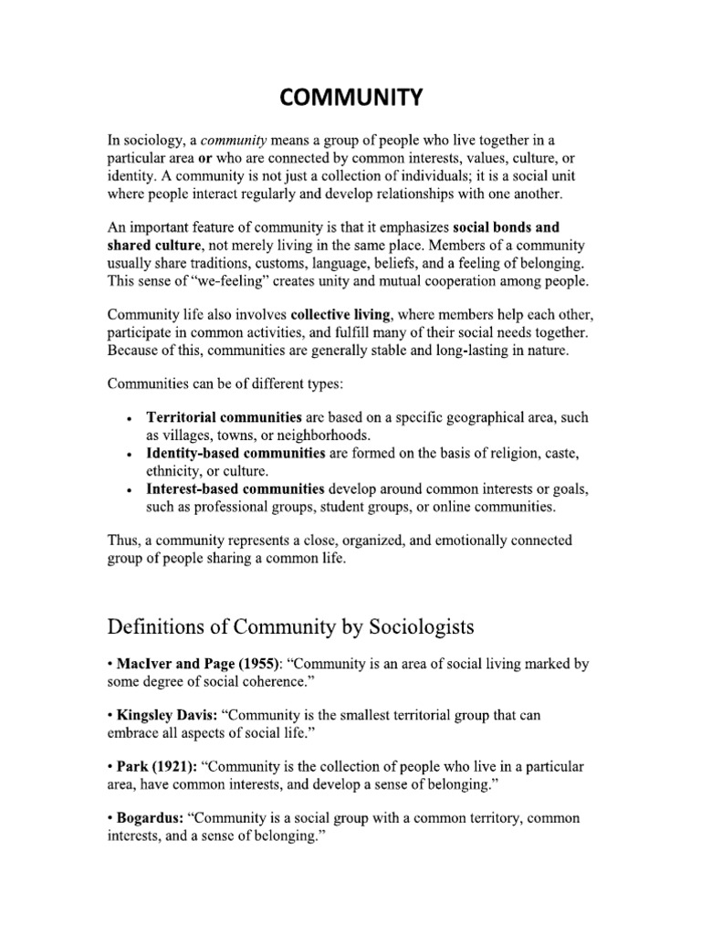 Community Material | PDF