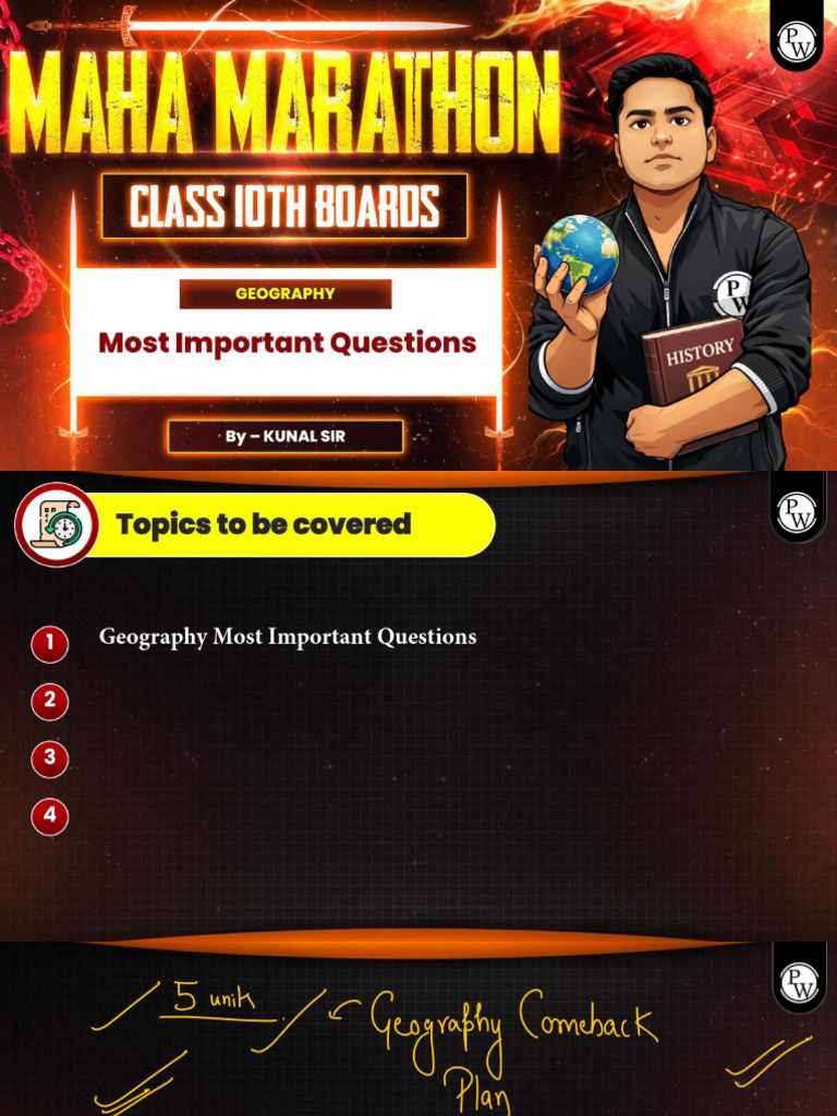 Geography Most Important Questions Class Notes | PDF