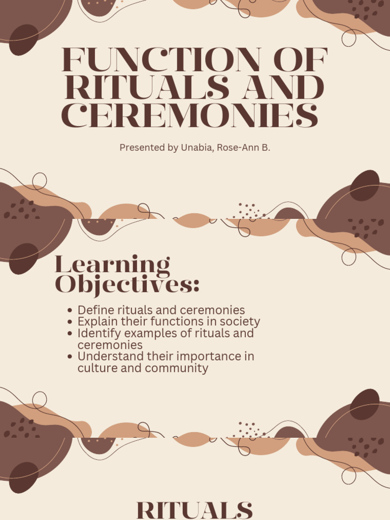 Function of Rituals and Ceremonies | PDF | Rituals
