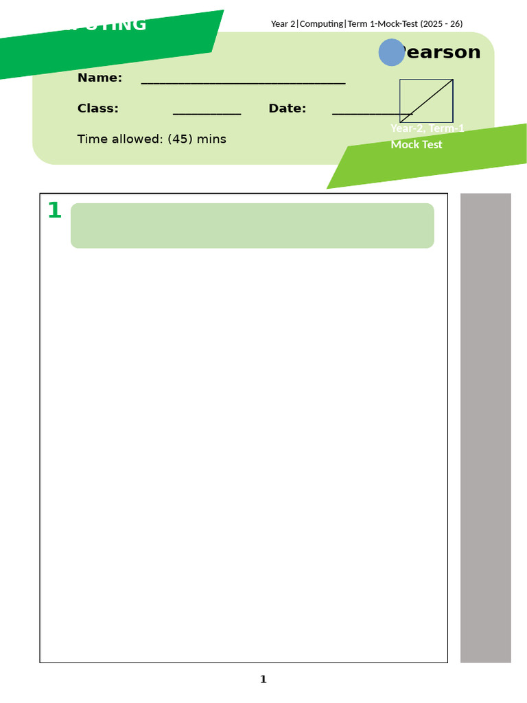 Placement Test Question Format | PDF