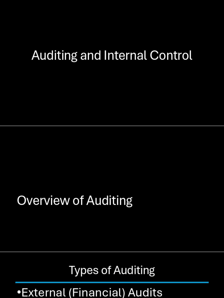 C1 Auditing and Internal Control | PDF | Internal Control | Audit