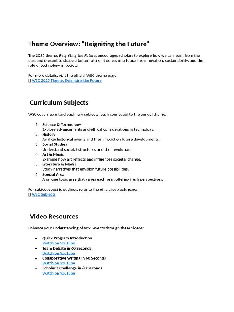 WSC Notes | PDF