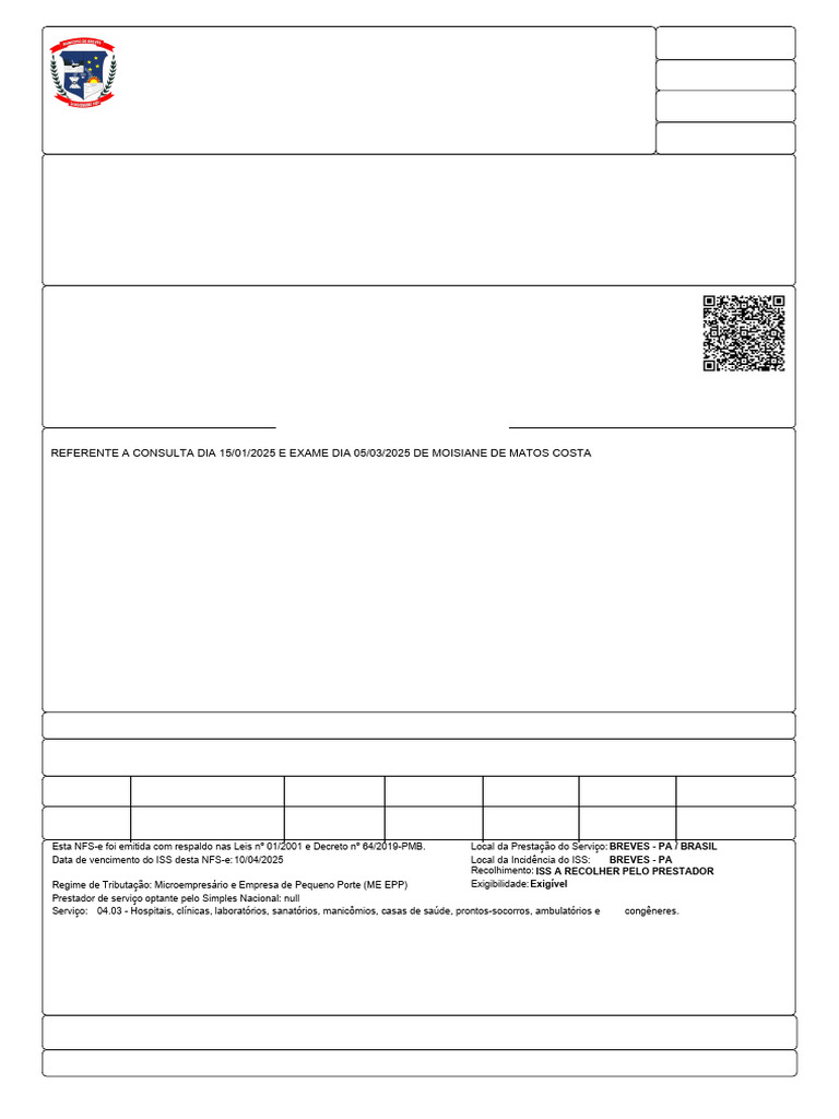 Nota Fiscal Digital 202500000000056 | PDF