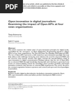 Download Open Innovation and open APIs in Digital Journalism by Tanja Aitamurto SN101390360 doc pdf