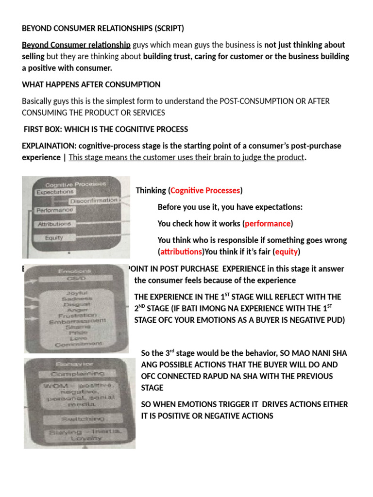 Beyond Consumer Relationships Script | PDF | Psychology