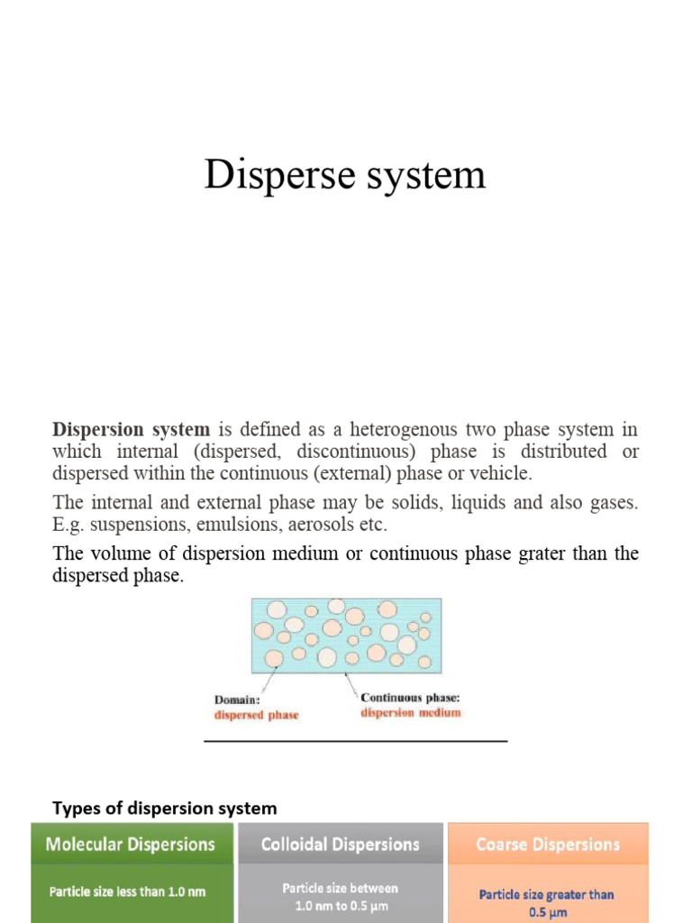 Disperse System | PDF