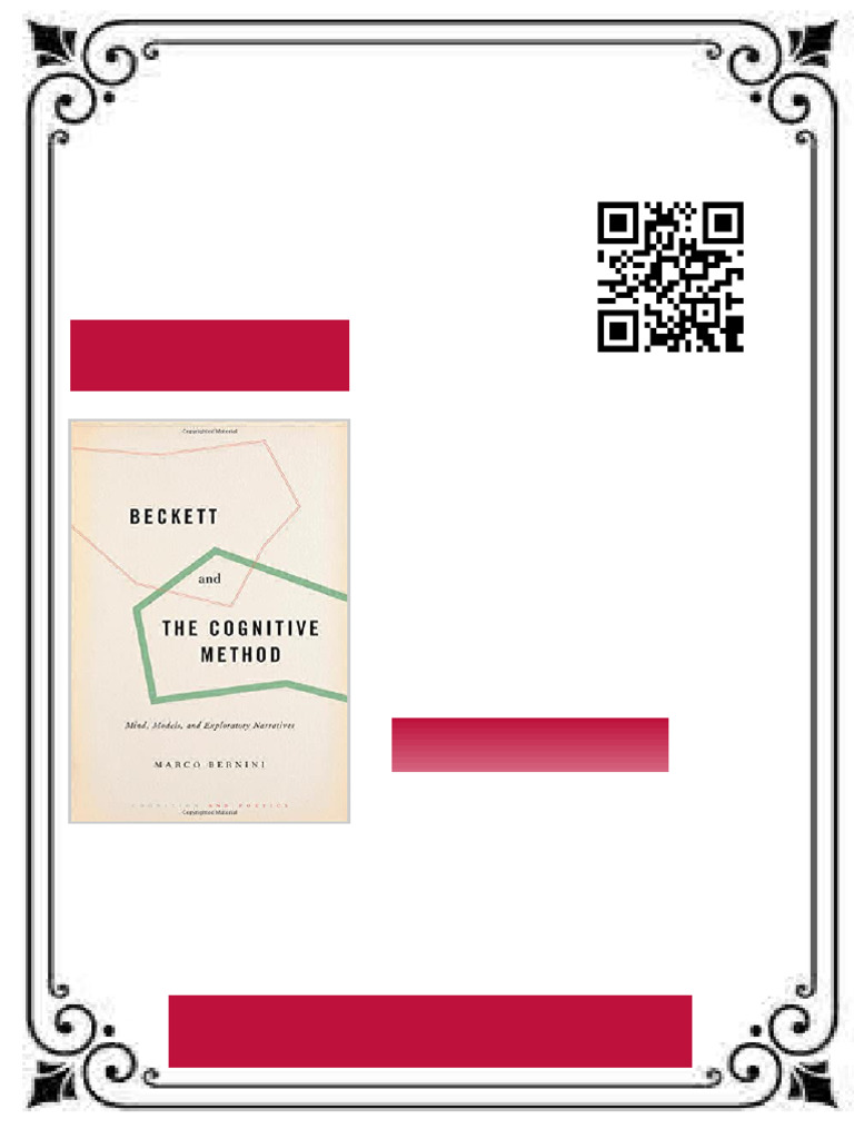 Beckett and The Cognitive Method: Mind, Models, and Exploratory ...
