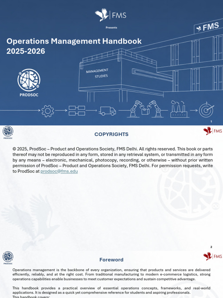 ProdSoc Operations Handbook 2026 | PDF | Lean Manufacturing ...