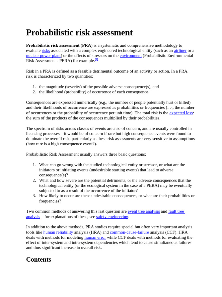 Probability of Risk | PDF