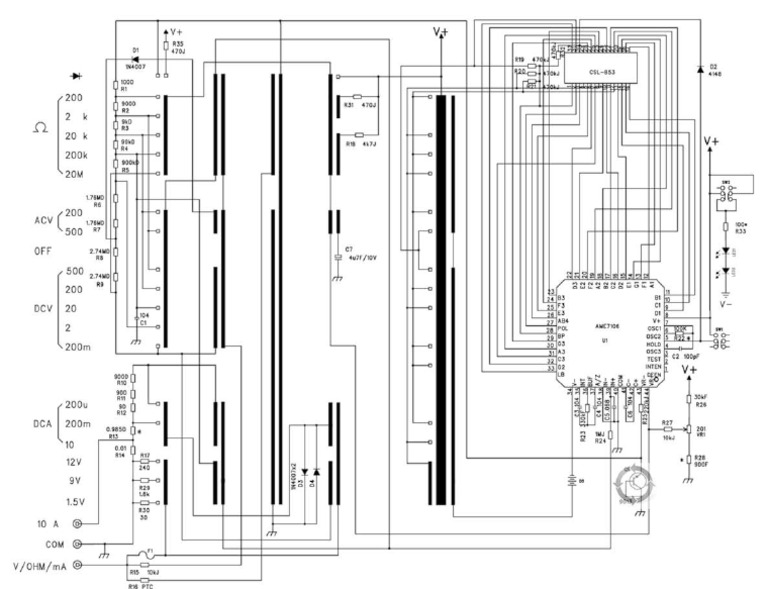 Multimeter Ut33b SCH | PDF