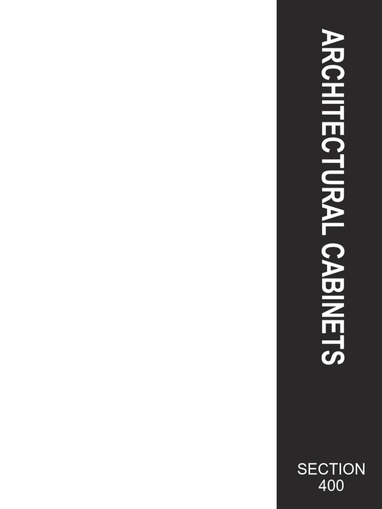 Architectural Cabinets Section 400 | PDF