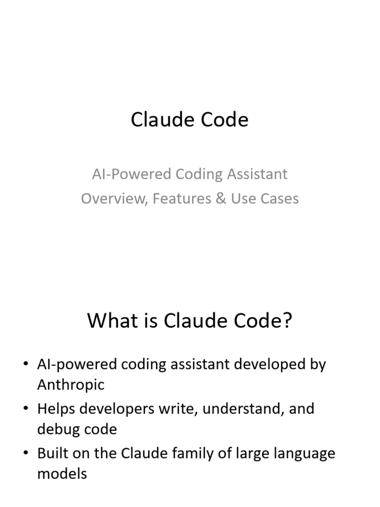 Claude Code Presentation | PDF
