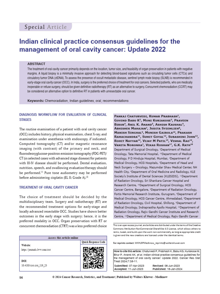 Indian Clinical Practice Consensus Guidelines For 2 7a1e936941 | PDF
