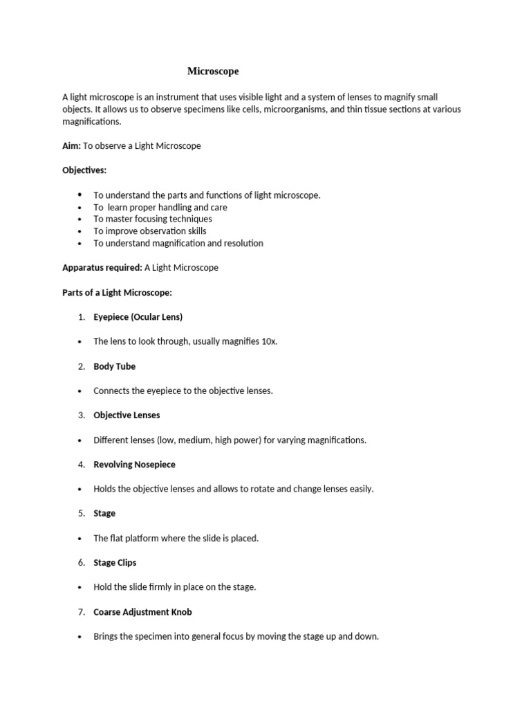 Microscope | PDF