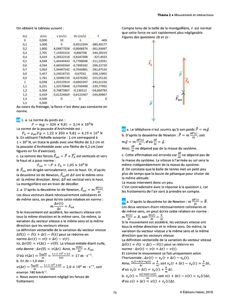 Exercice N°44 P 256 Montgolfière | PDF