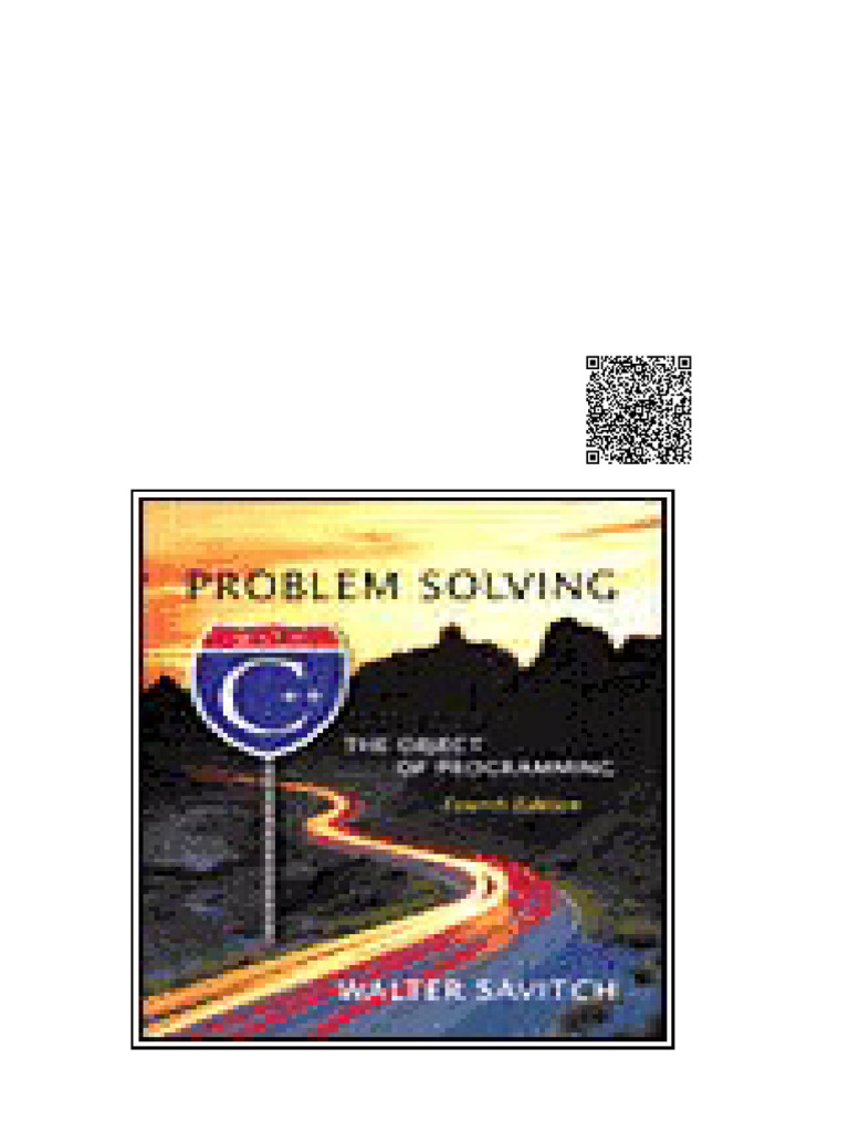 Problem Solving With C The Object of Programming Fourth Edition Walter ...
