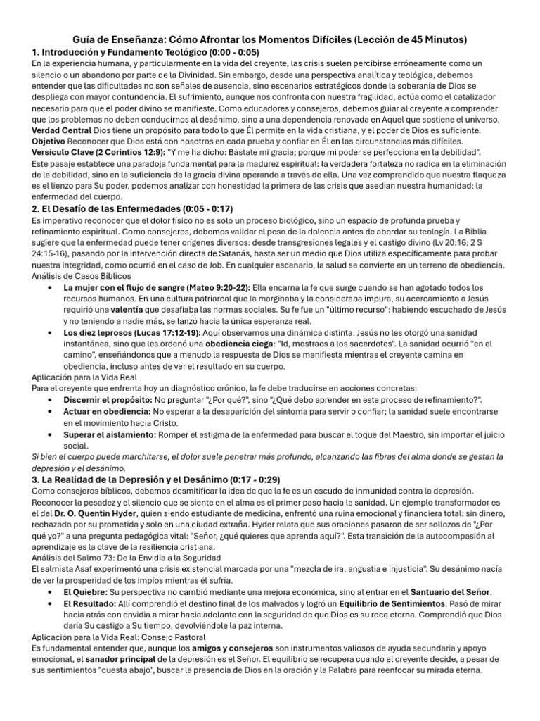 Cómo Afrontar Los Momentos Difíciles | PDF