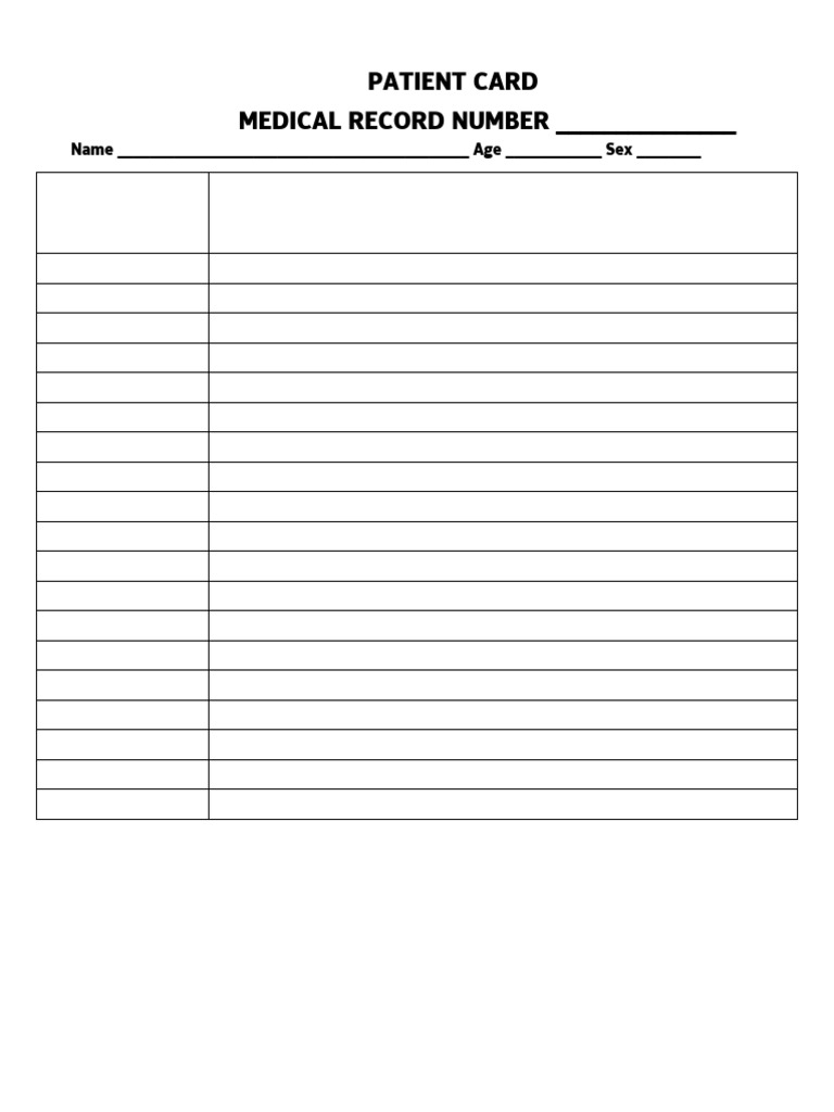 Patient Card | PDF