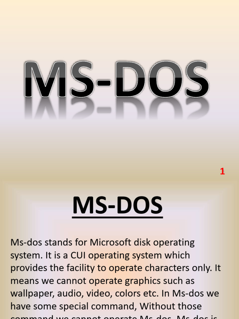 MS Dos | PDF