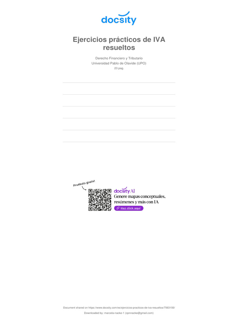 Docsity Ejercicios Practicos de Iva Resueltos | PDF